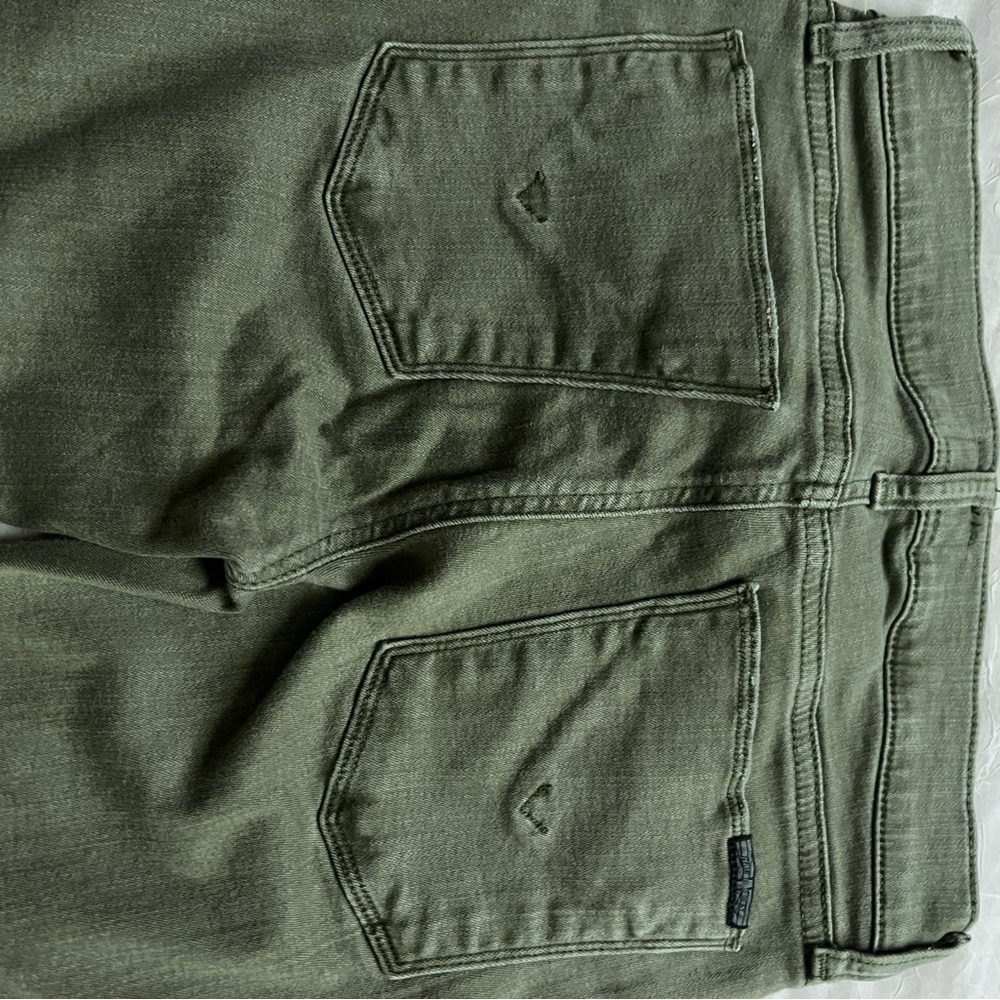 Olive Distressed Women Jeans​ - Picture 7 of 7